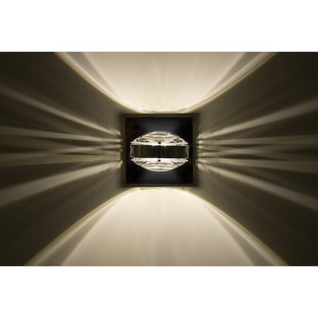 Besa Lighting Optos Wall Sconce, Clear/Clear, Chrome Finish, 1x5W LED OPTOS1W-CLCL-LED-CR